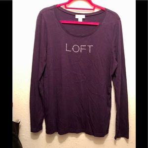 Purple longsleeved LOFT “T”, very light and comfy.